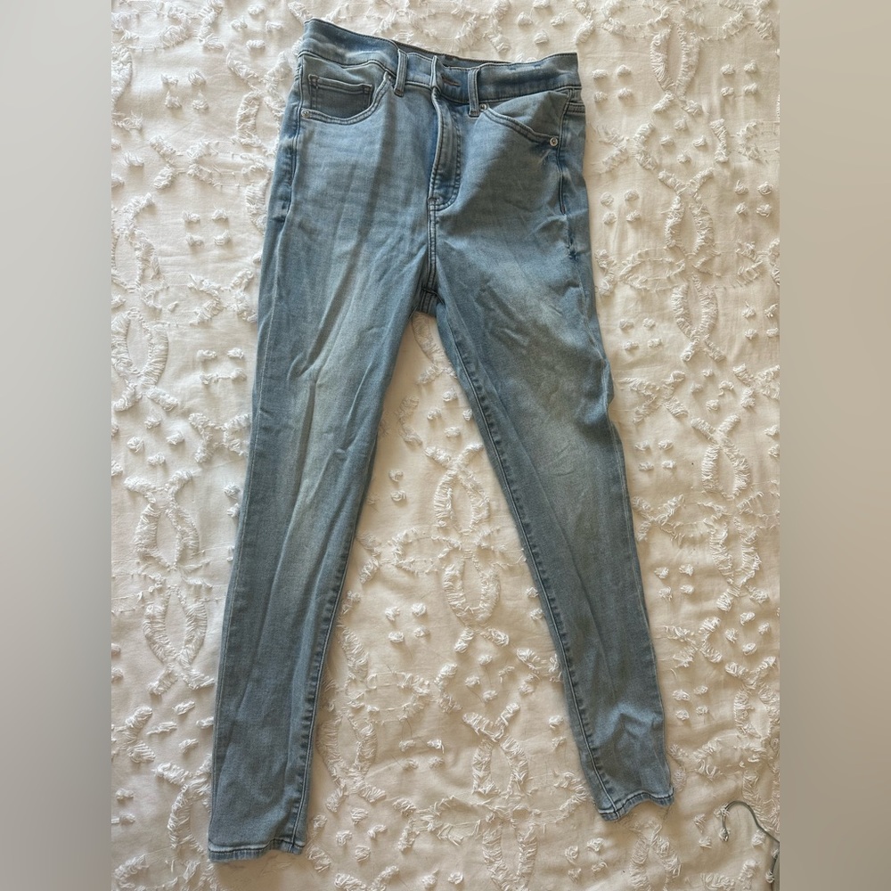 Express Blue Jean: skinny high rise size 6R